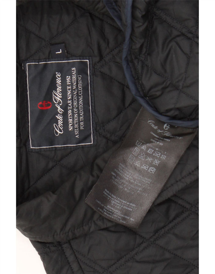 Conte of Florence muška prošivena jakna UK 40 velika tamnoplava poliester