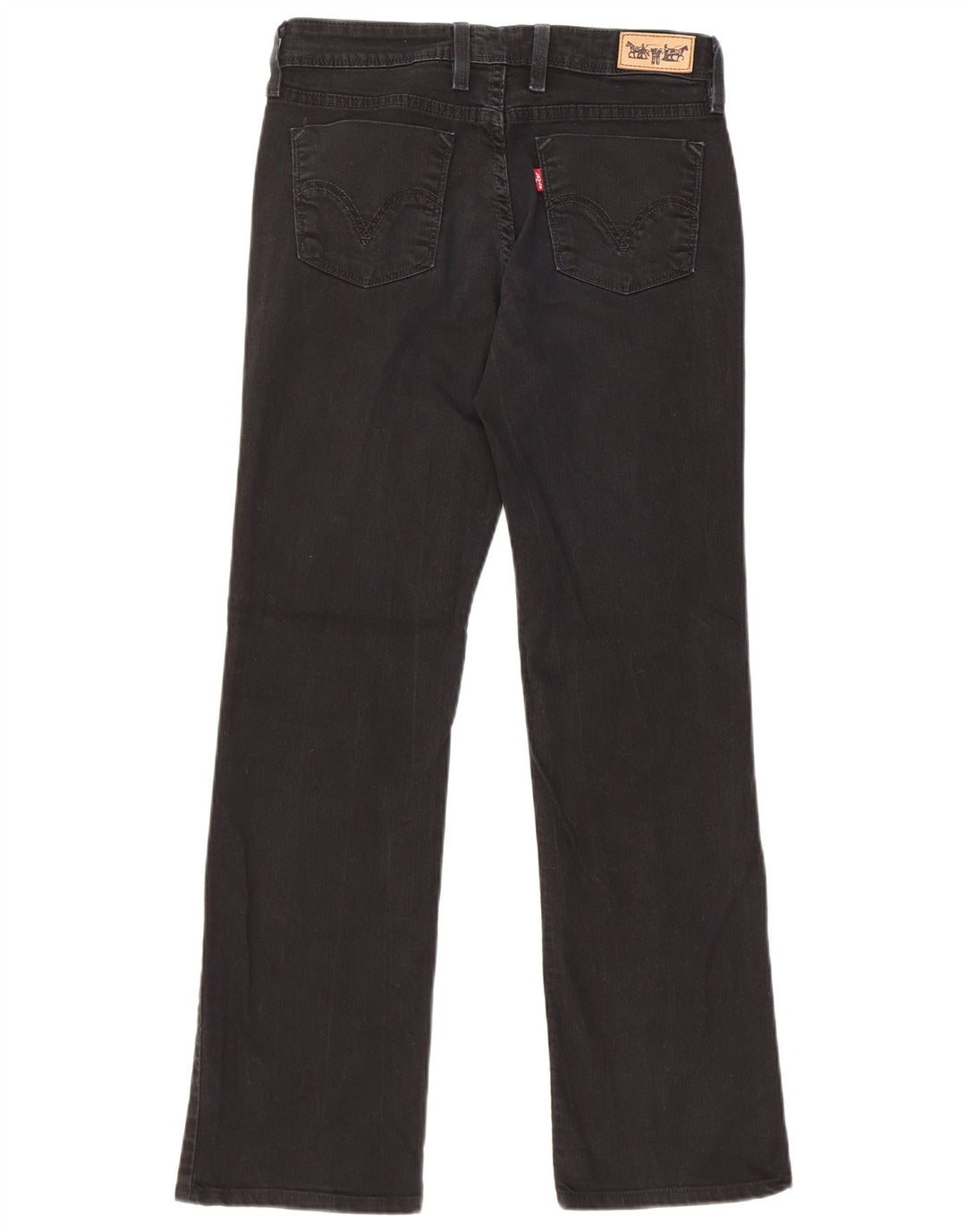 Levi's ženske 627 ravne traperice W29 L30 crni pamuk