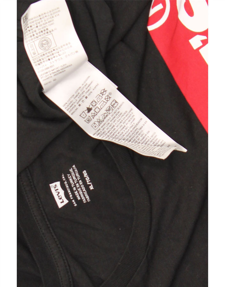 Levi's muška majica s grafičkim motivima dugih rukava XL, crni pamuk