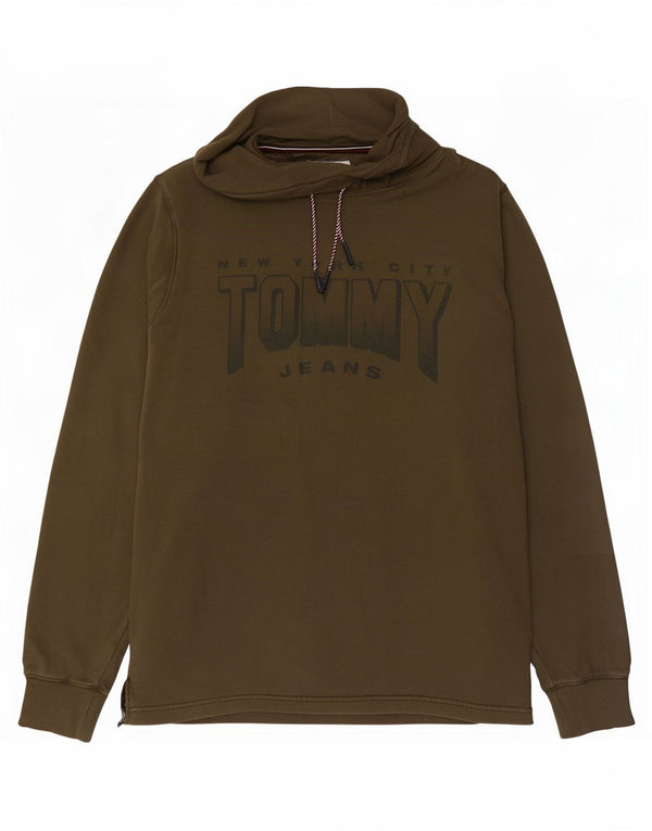 Tommy Hilfiger muška majica s dugim izrezom s grafičkim motivima XL kaki pamuk