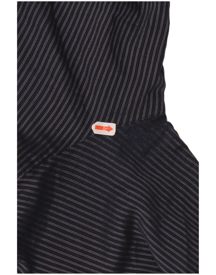 Armani muška karirana majica standardnog kroja, velika mornarskoplava prugasta poliesterska majica