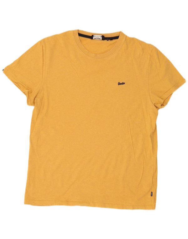 Superdry muška majica kratkih rukava 2XL Žuti flekasti pamuk