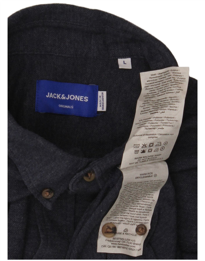 Jack & Jones muška košulja velika tamnoplava pamuk