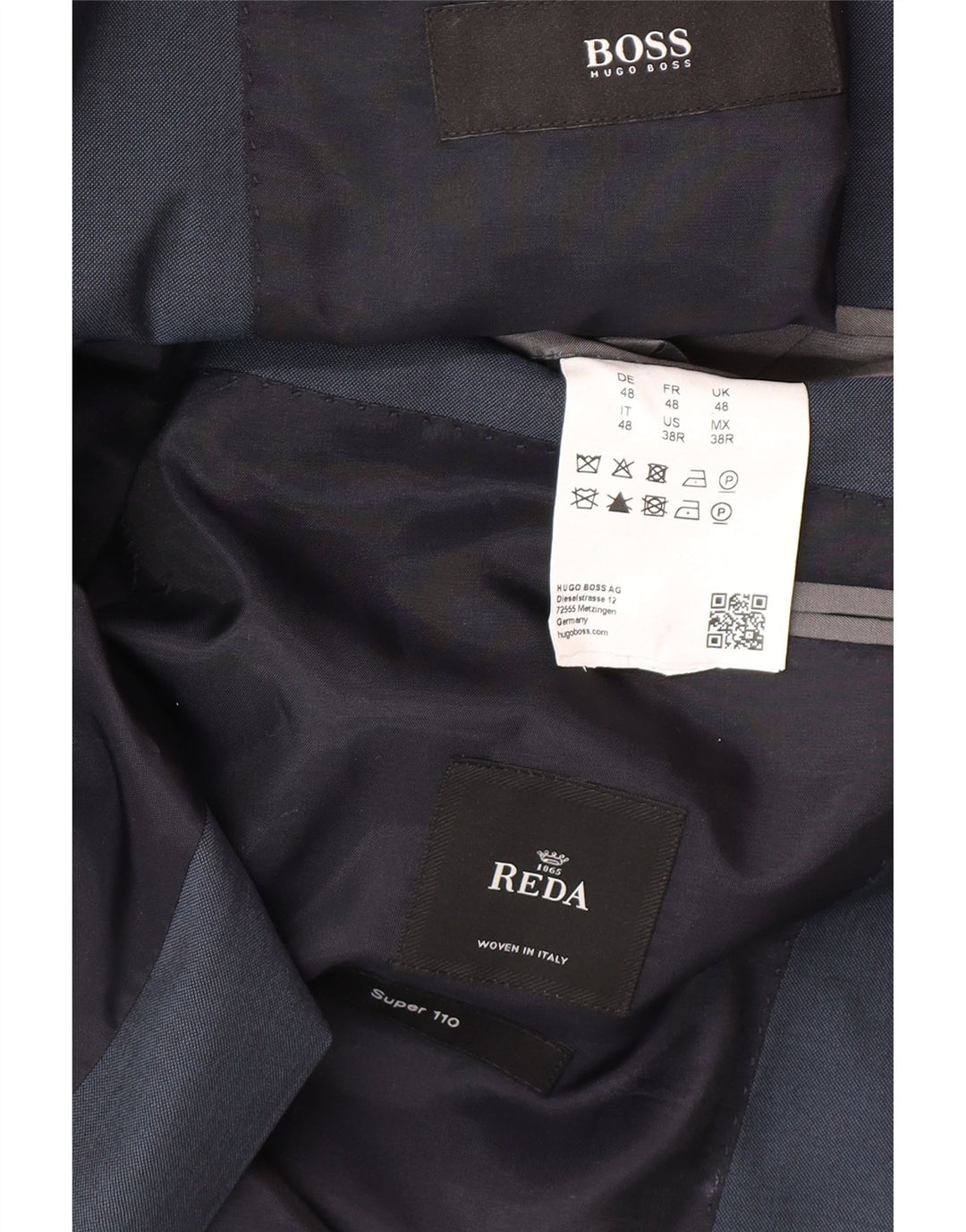 Hugo Boss muška jakna s 2 gumba IT 48 Srednje tamnoplava vuna