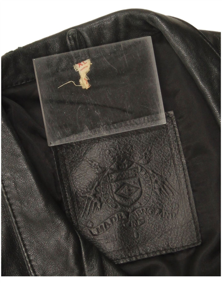 Vintage ženski kožni kaput UK 18 XL crna koža
