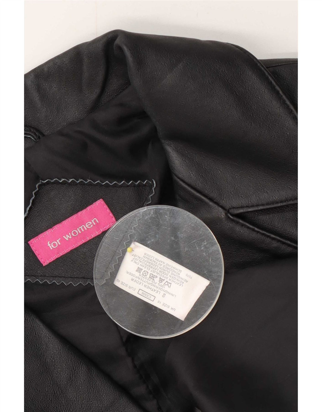 Vintage ženski kožni kaput UK 16 Large Black