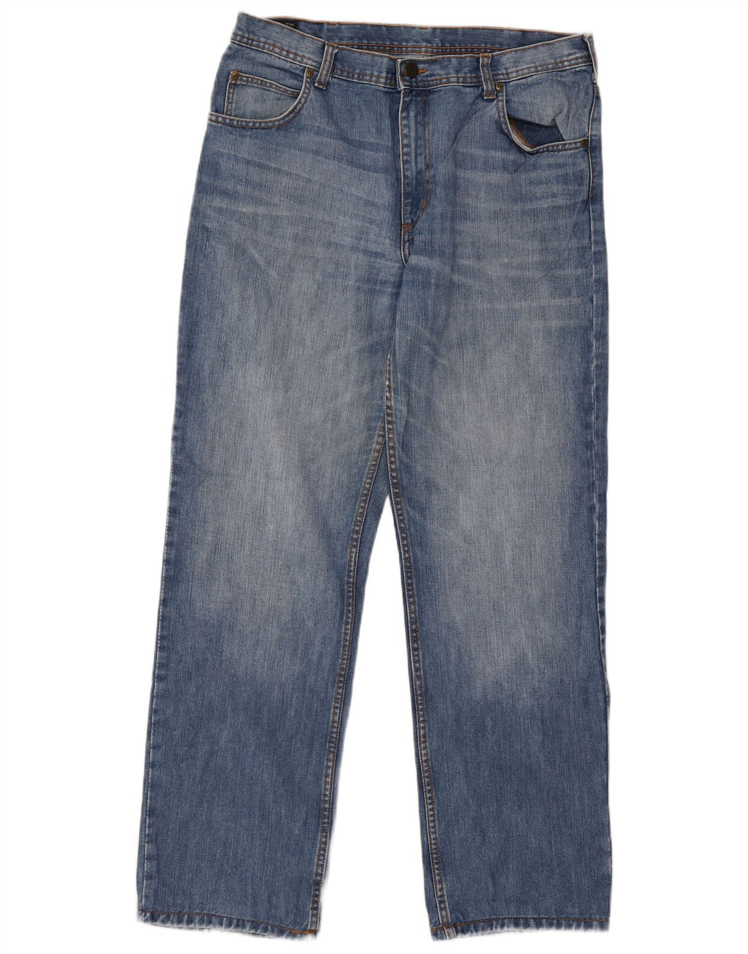 Lee Mens Brooklyn Straight Jeans W36 L31 Plavi pamuk