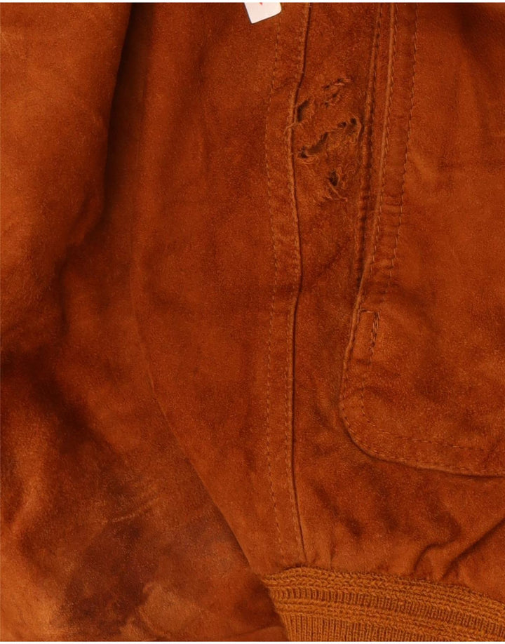 Vintage muška bomber jakna od brušene kože IT 56 3XL smeđa koža