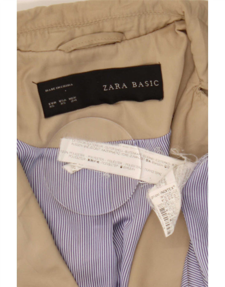 Zara ženski trenč kaput UK 6 XS bež poliester