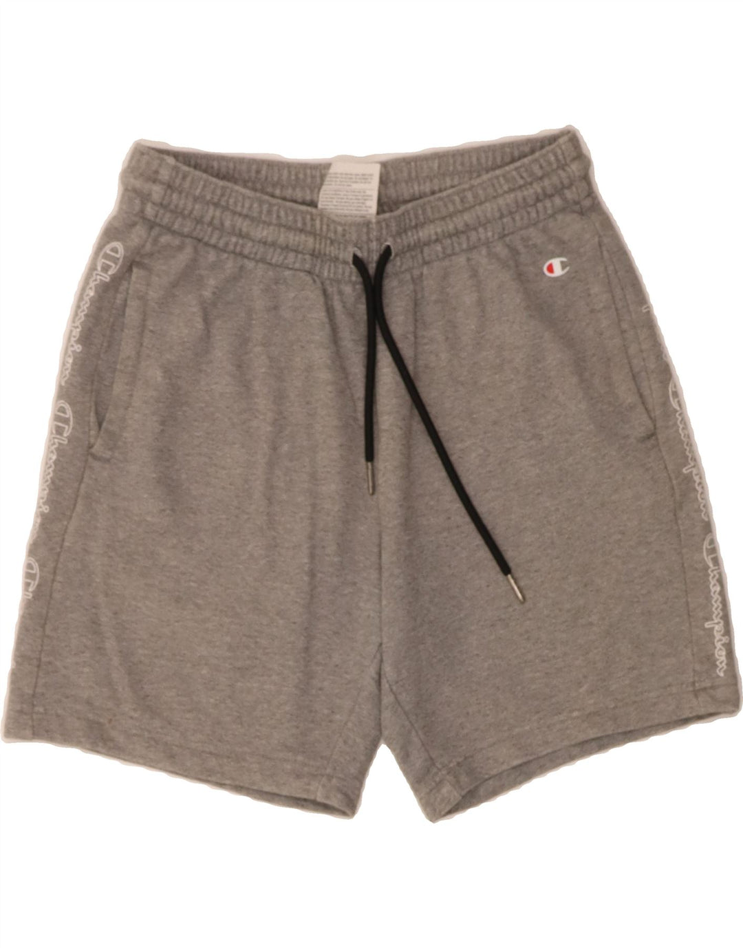 CHAMPION Mens Graphic Sport Shorts Small Grey Cotton Vintage Champion and Second-Hand Champion from Messina Hembry 