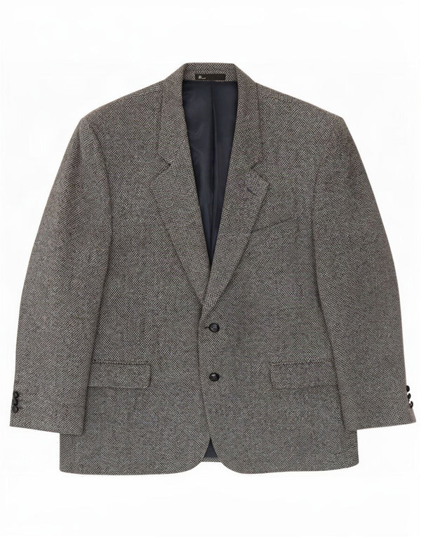 Bhs Muška jakna sako od tvida Harris 2 gumba UK 46 3XL Siva vuna