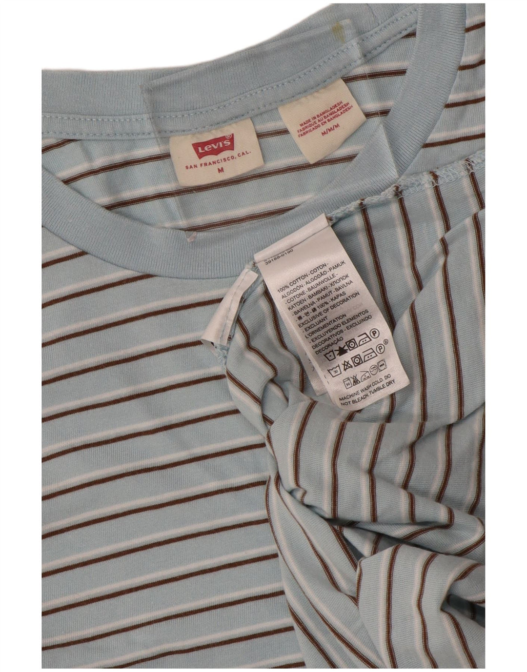 Levi's muška majica kratkih rukava, pamuk na srednje plave pruge
