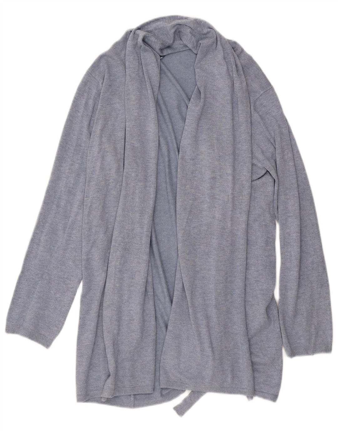 ZARA Womens Longline Cardigan Sweater UK 12 Medium Blue Viscose