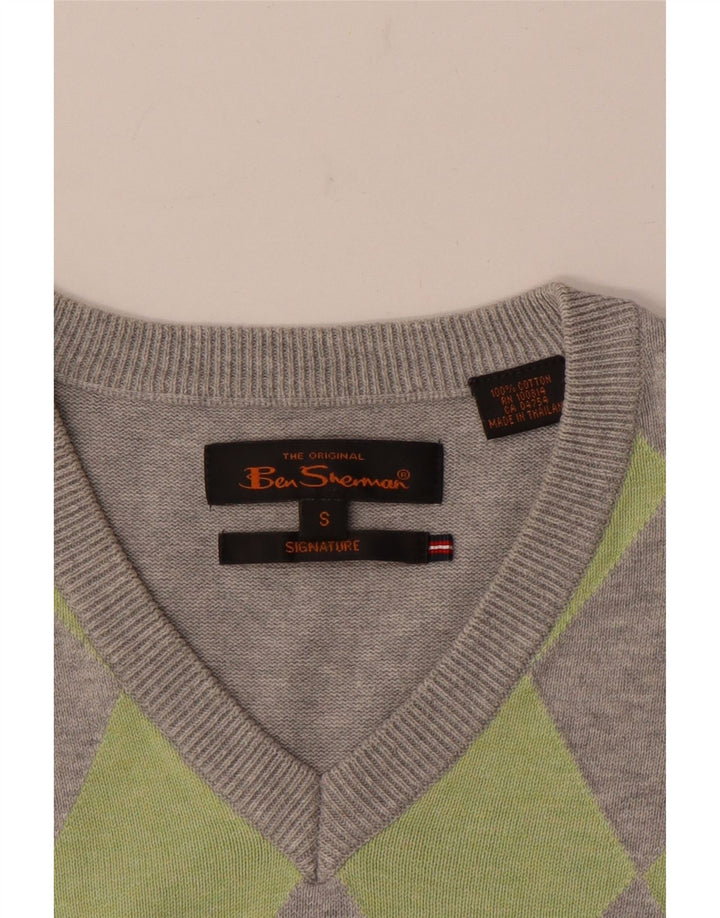 Ben Sherman muška majica bez rukava mala siva Argyle/Diamond pamuk