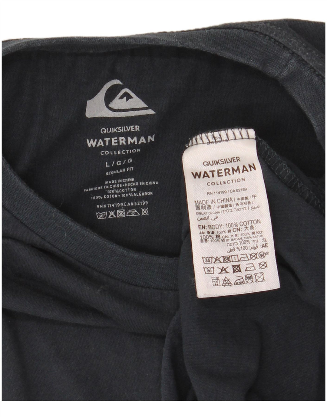 Quiksilver muška majica kratkih rukava Regular kroja, veliki tamnoplavi pamuk