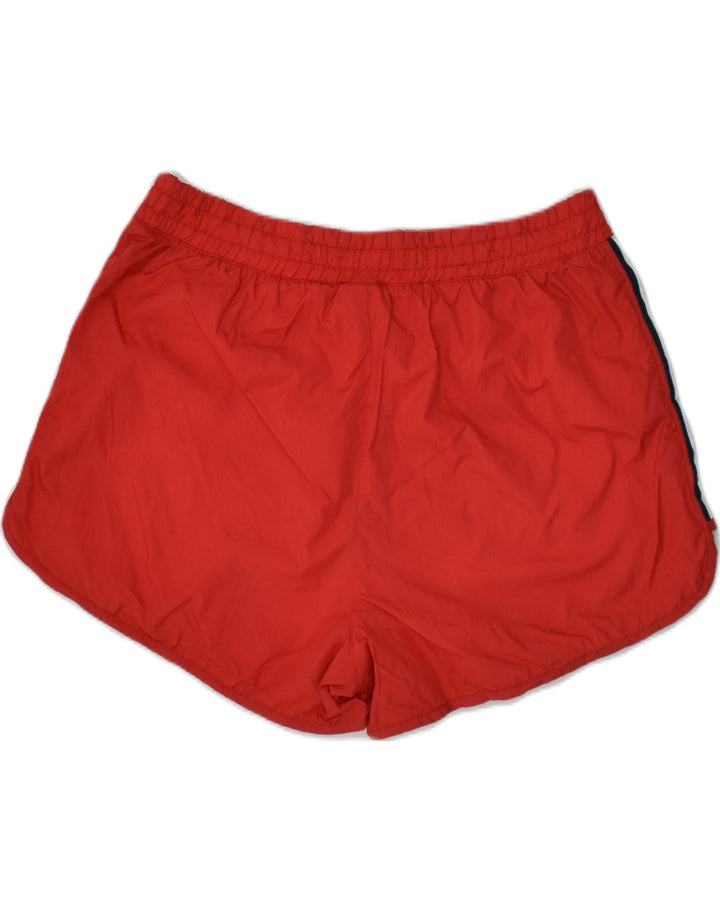 TOMMY HILFIGER Womens Sport Shorts UK 16 Large Red Nylon | Vintage Tommy Hilfiger | Thrift | Second-Hand Tommy Hilfiger | Used Clothing | Messina Hembry 