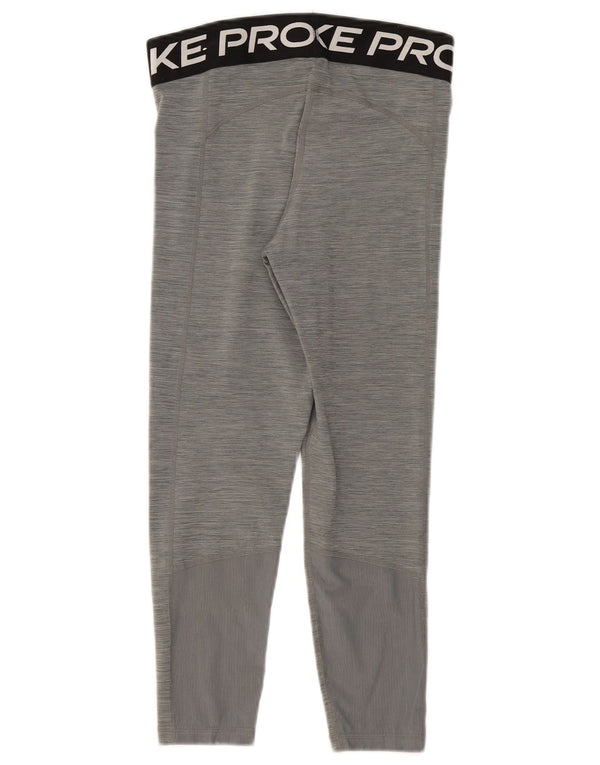 Nike Ženske Dri Fit Capri Graphic Leggings UK 14 Medium Grey Flected Sports