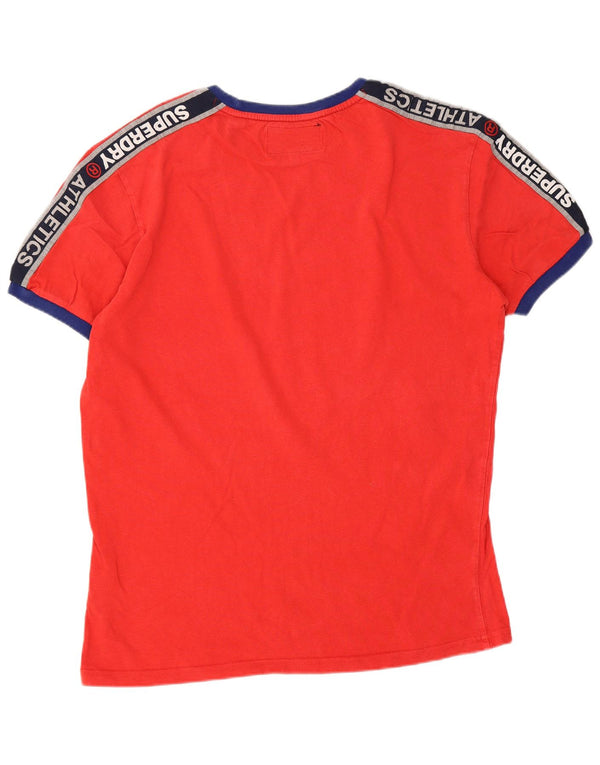 Superdry muška majica kratkih rukava s grafičkim motivima, veliki crveni pamuk u blokovima boja