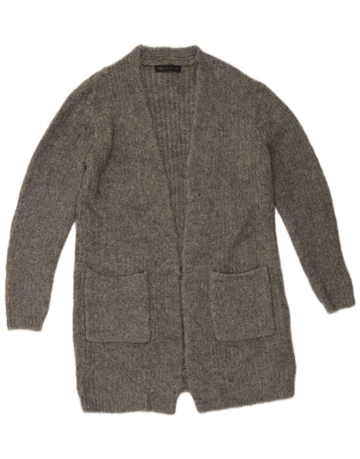 Marks & Spencer ženski otvoreni kardigan pulover UK 10 Small Gray