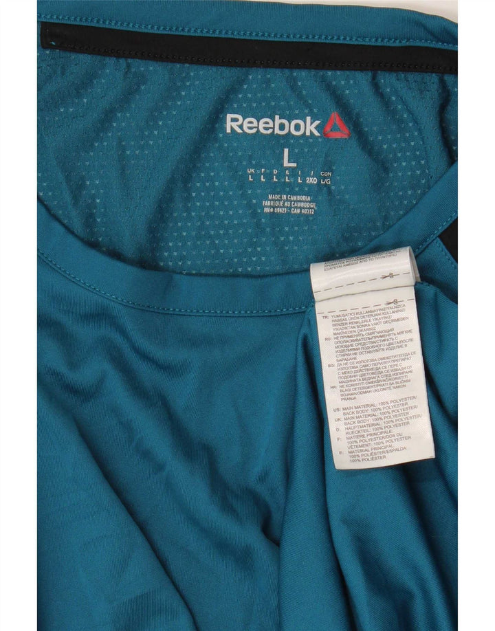 Reebok muška majica kratkih rukava velika plava poliesterska boja