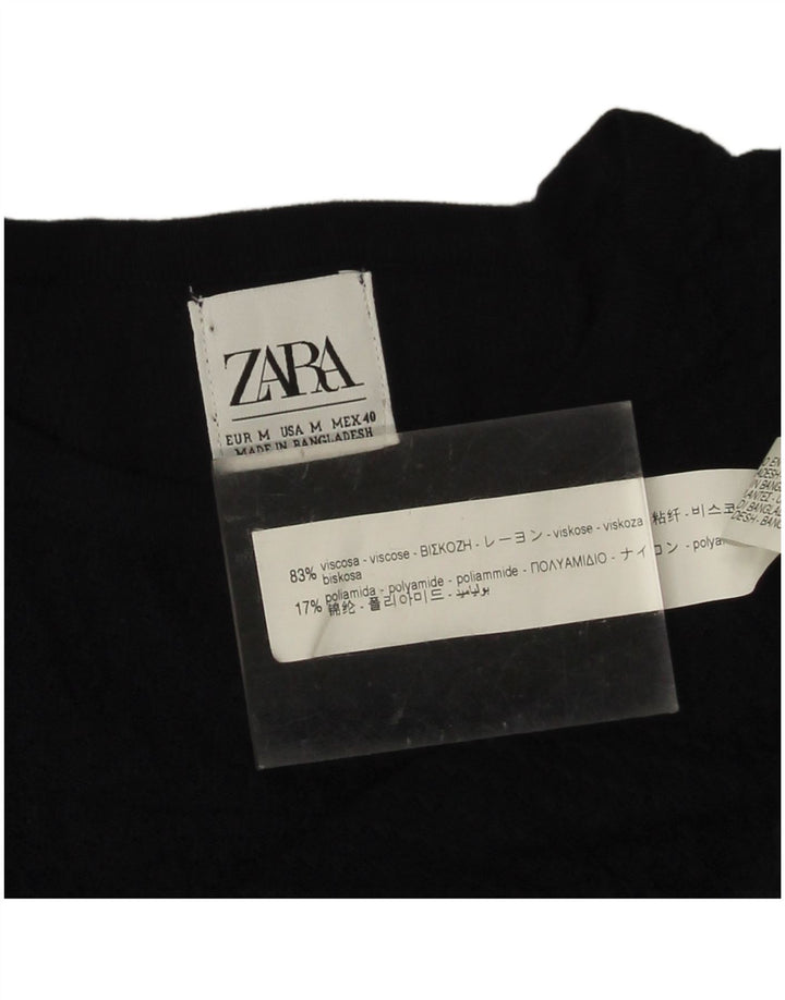 Zara muški džemper s okruglim izrezom srednje tamnoplave viskoze