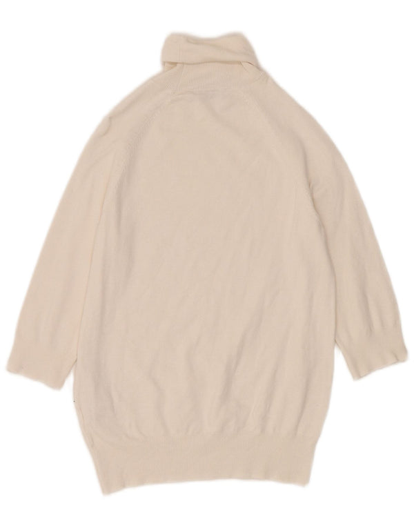 Zara ženski džemper s rol izrezom 3/4 rukava UK 8 Small Off White