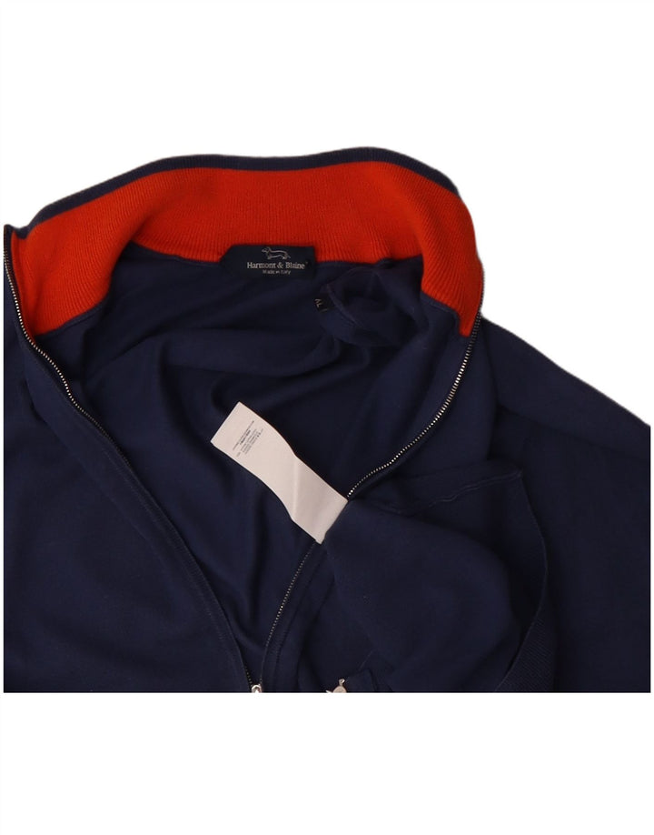 Harmont & Blaine muški kardigan pulover XL tamnoplavi pamuk