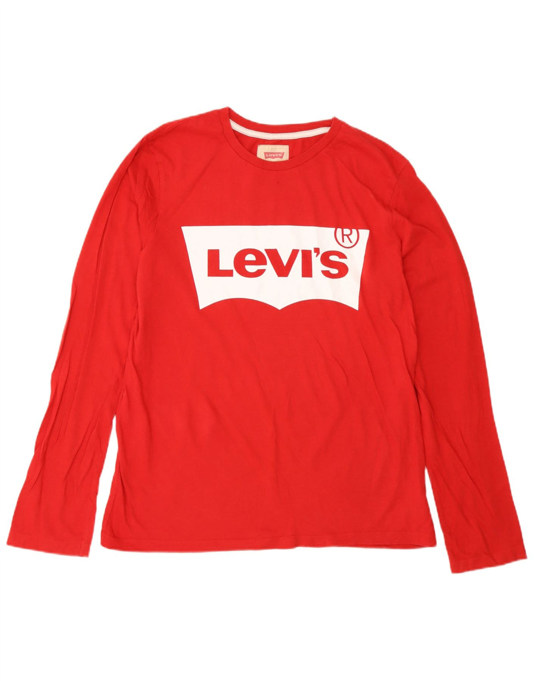 Levi's Boys majica dugih rukava s grafikama, 15-16 godina, crveni pamuk