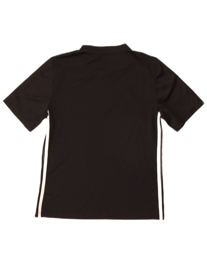 ADIDAS Boys Aeroready T-Shirt Top 13-14 Years Black Poliester