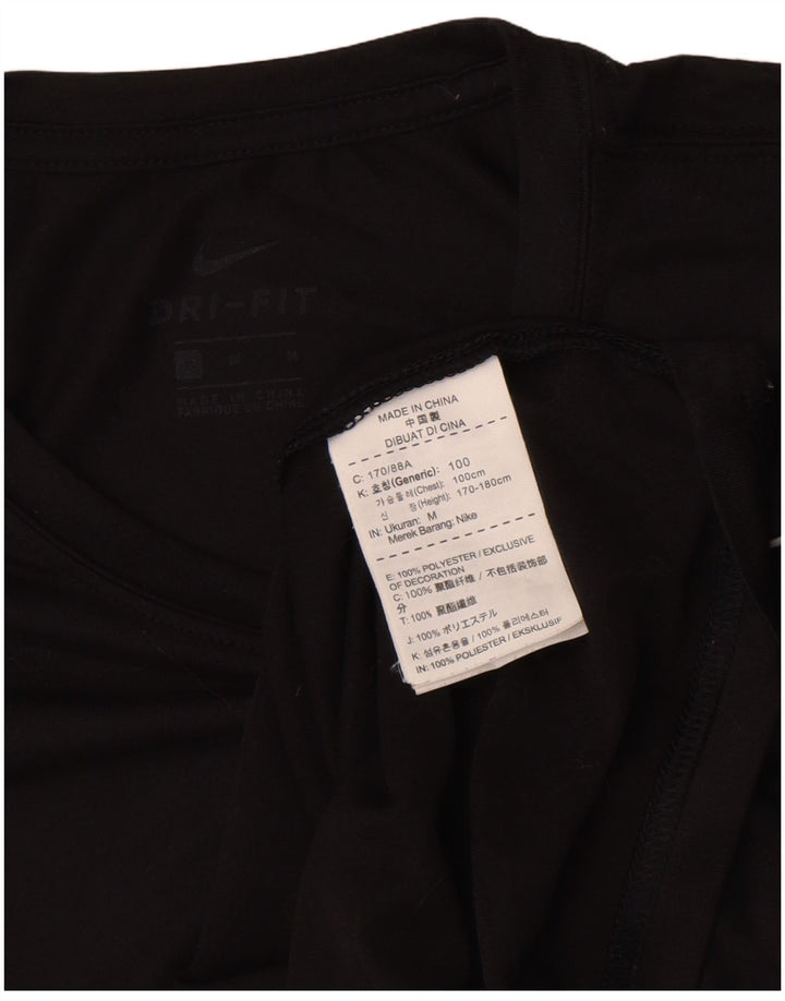 Nike Dri Fit majica kratkih rukava srednji crni poliester