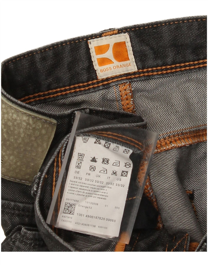 HUGO BOSS Ženske ravne traperice W33 L32 Sivi pamuk