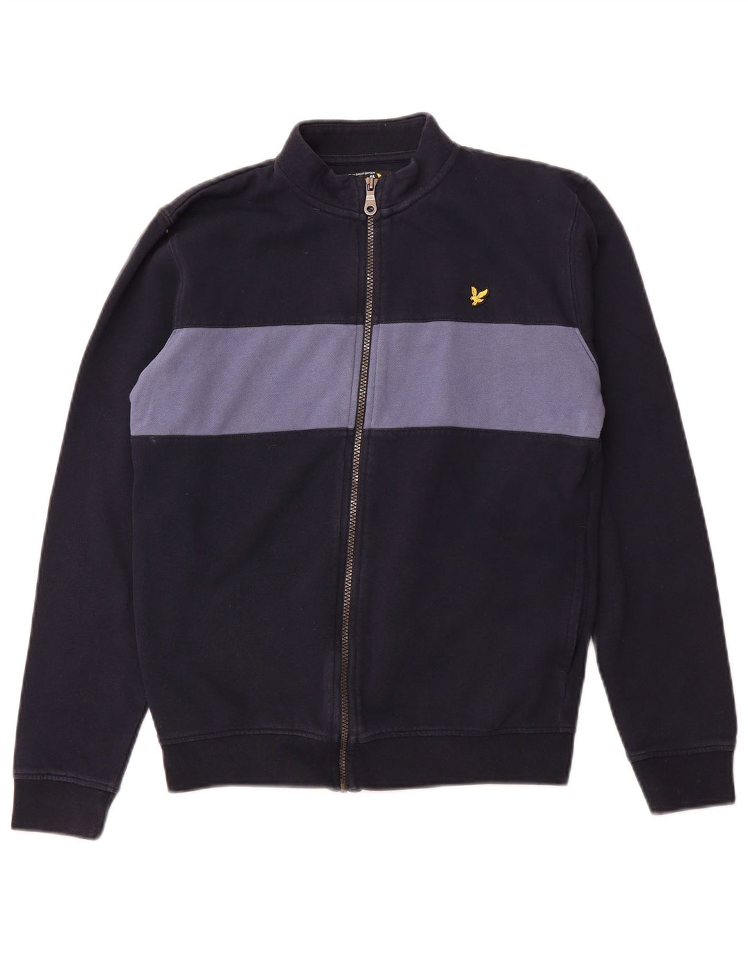 LYLE & SCOTT Boys Tracksuit Top Jacket 14-15 Years Navy Blue Colourblock