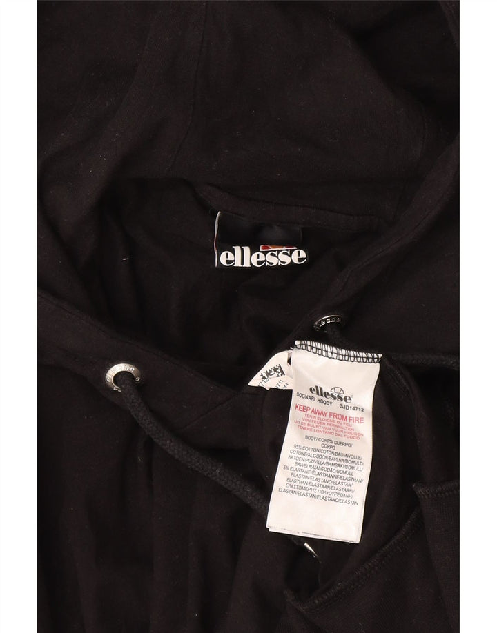 Ellesse muška majica s kapuljačom Srednje crni pamuk