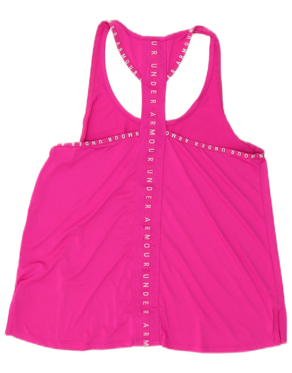 Under Armour Womens Heat Gear Loose Fit Graphic Vest Top UK 12 Medium Pink