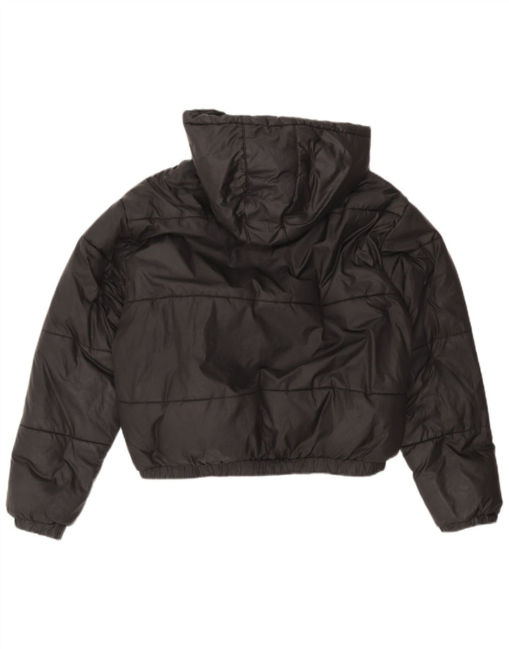 ELLESSE ženska prevelika podstavljena jakna s kapuljačom UK 12 srednji crni poliester