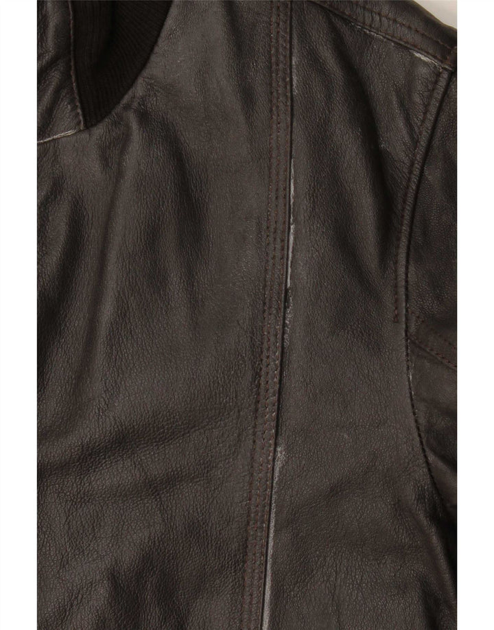 Vintage muška bomber kožna jakna UK 36 Mala smeđa koža