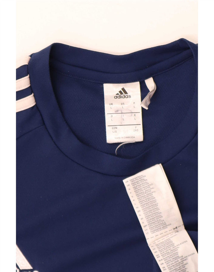 Adidas muška majica Climalite, veliki poliester tamnoplave boje