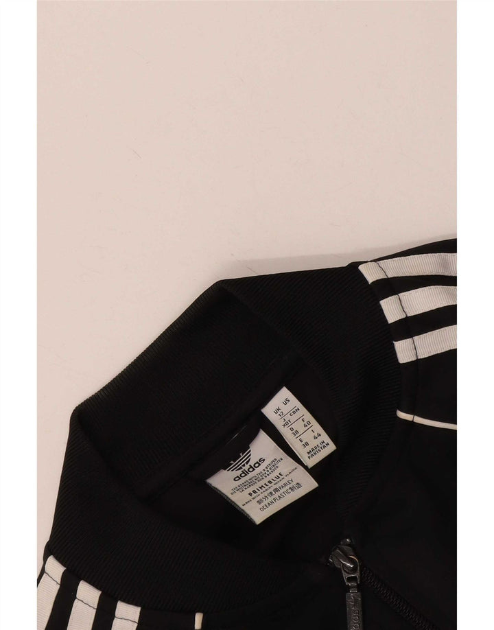 Adidas ženska vrhunska plava trenirka jakna UK 12 srednje crna