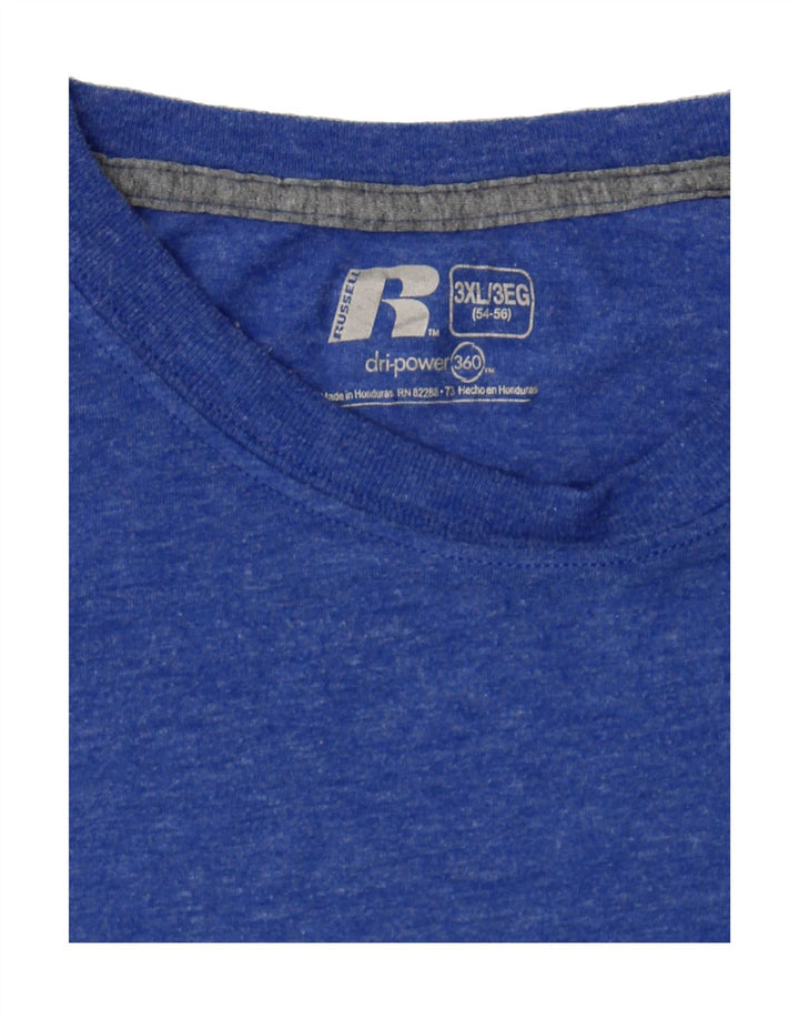 RUSSELL ATHLETIC Mens T-Shirt Top 3XL Blue Polyester Vintage Russell Athletic and Second-Hand Russell Athletic from Messina Hembry 