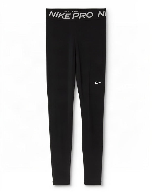 Nike Ženske Dri Fit Graphic Leggings UK 12 Srednje crni poliester