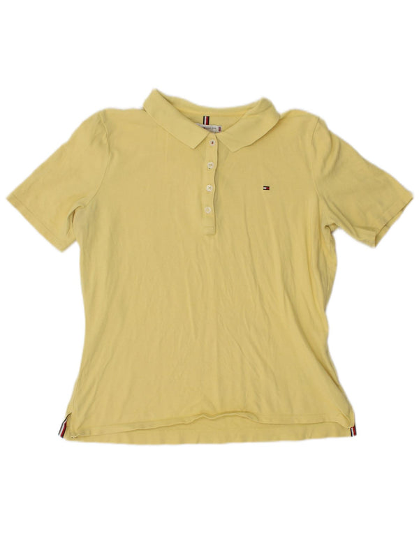 Tommy Hilfiger ženska polo majica standardnog kroja UK 12 srednje žuti pamuk