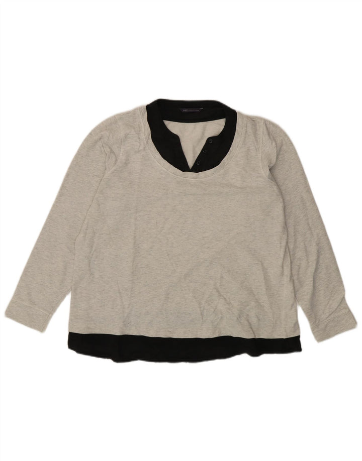 Marks & Spencer Ženska majica s kratkim rukavima UK 16 Large Gray Colourblock