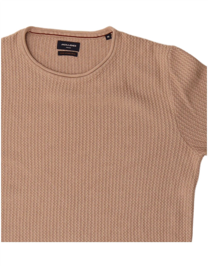 Jack & Jones muški džemper s okruglim izrezom Srednje bež pamuk