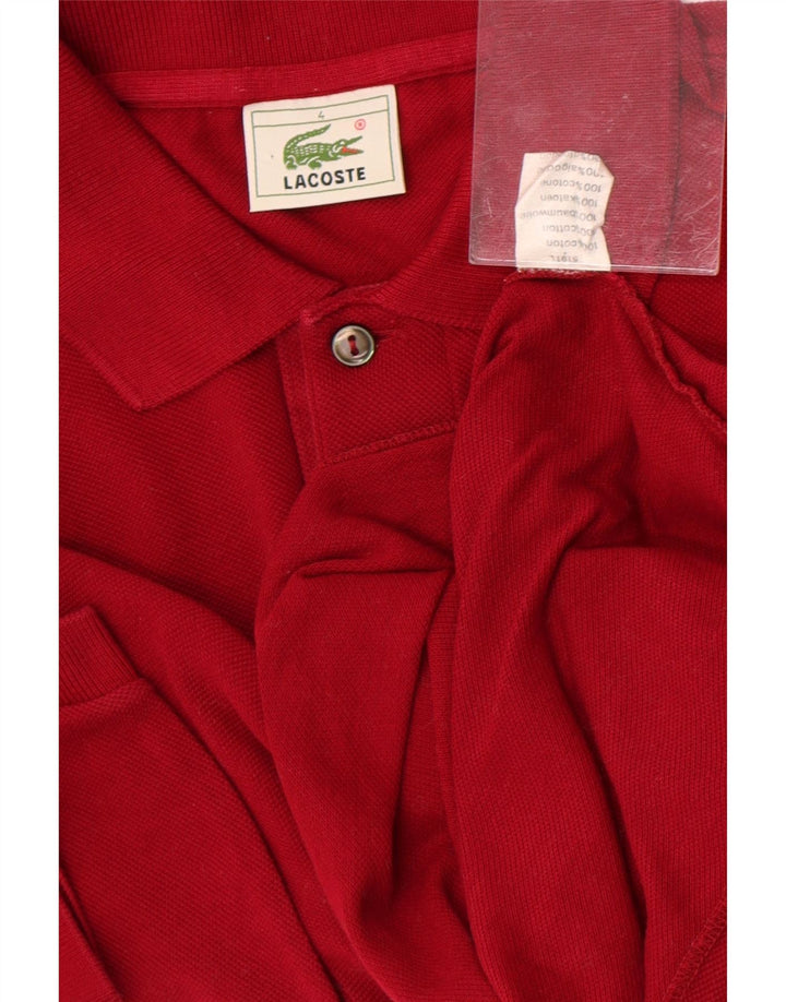 Lacoste muška polo majica veličine 4 srednje crvene pamučne boje