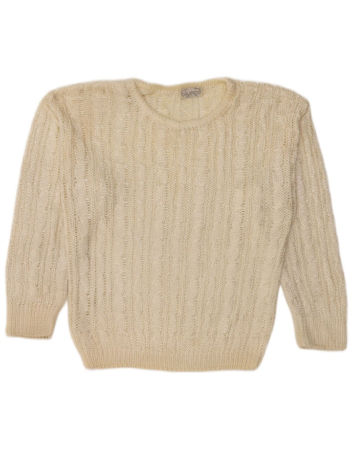 Giunco ženski džemper s okruglim izrezom UK 14 srednje bijele boje