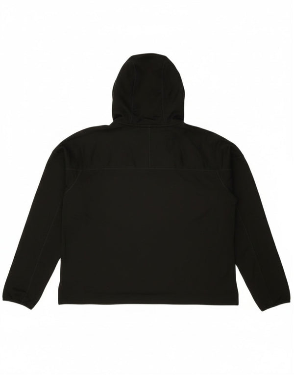 Nike Ženska skraćena majica s kapuljačom s kapuljačom UK 14 srednje crne boje od poliestera