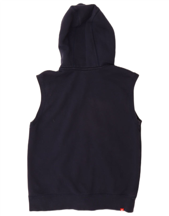 NIKE ženski pulover s kapuljačom bez rukava UK 16 Veliki tamnoplavi pamuk