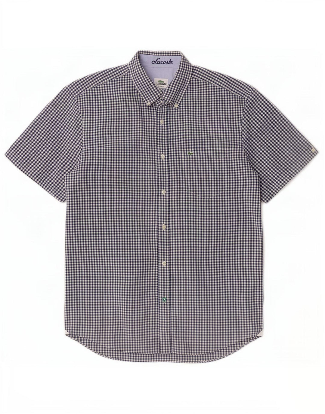 Lacoste muška košulja kratkih rukava, veličina 40 srednje mornarsko plava gingham