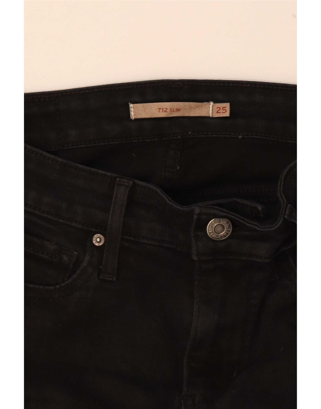 Levi's ženske 712 uske traperice W25 L29 crne