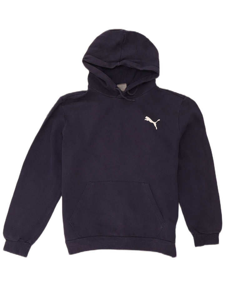 Puma muška majica s kapuljačom Srednje tamnoplavi pamuk